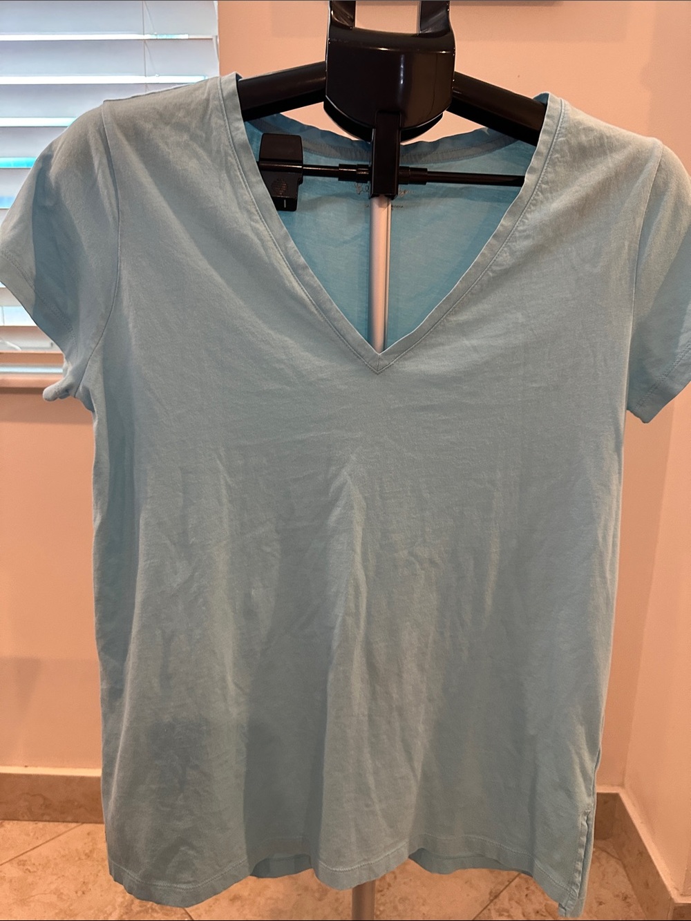 Lilly Pulitzer Powder Blue V-Neck Short Sleeve Tee
